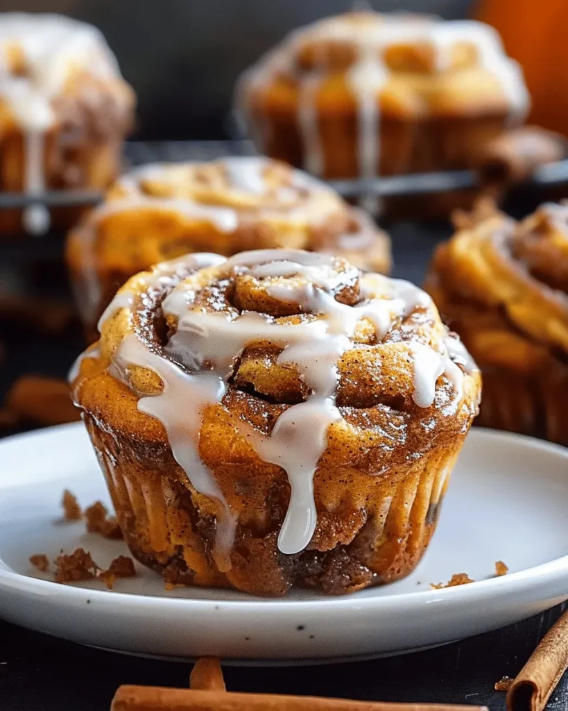 Pumpkin Cinnamon Roll Muffins