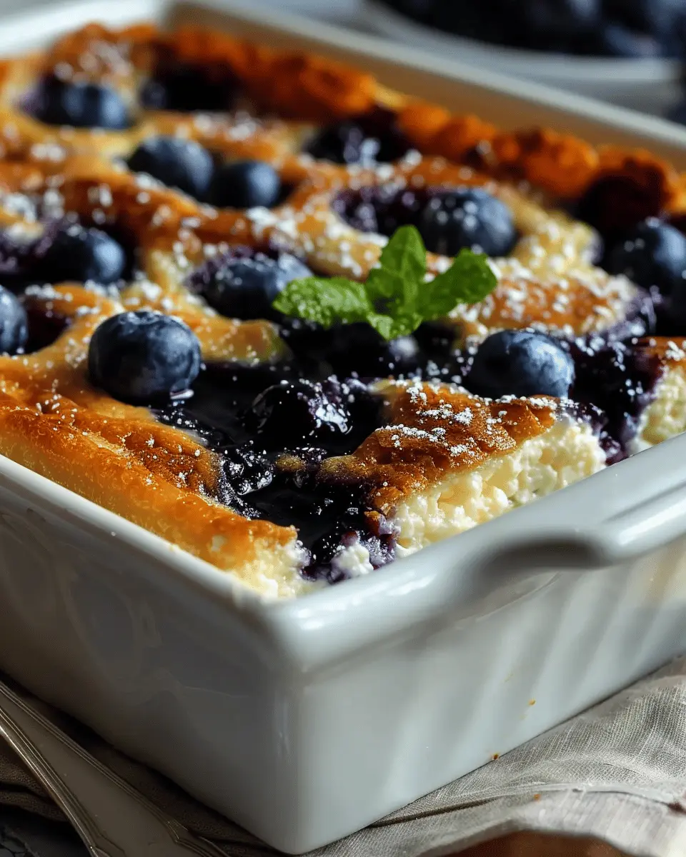 Blueberry Cottage Cheese Breakfast Bake