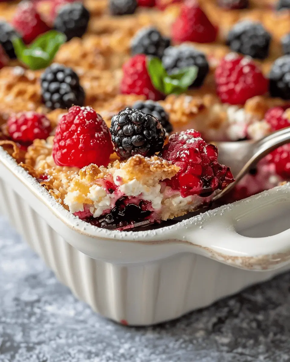 High Protein Triple Berry Bake