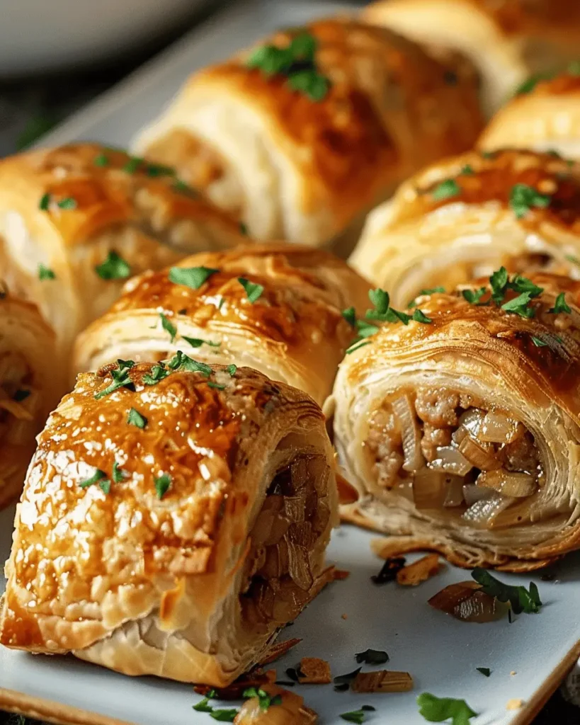 Savory French Onion Sausage Rolls
