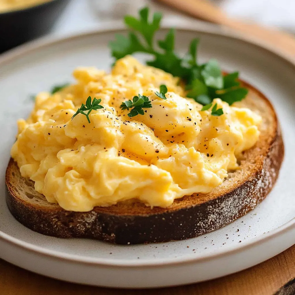 Fluffy scrambled eggs 