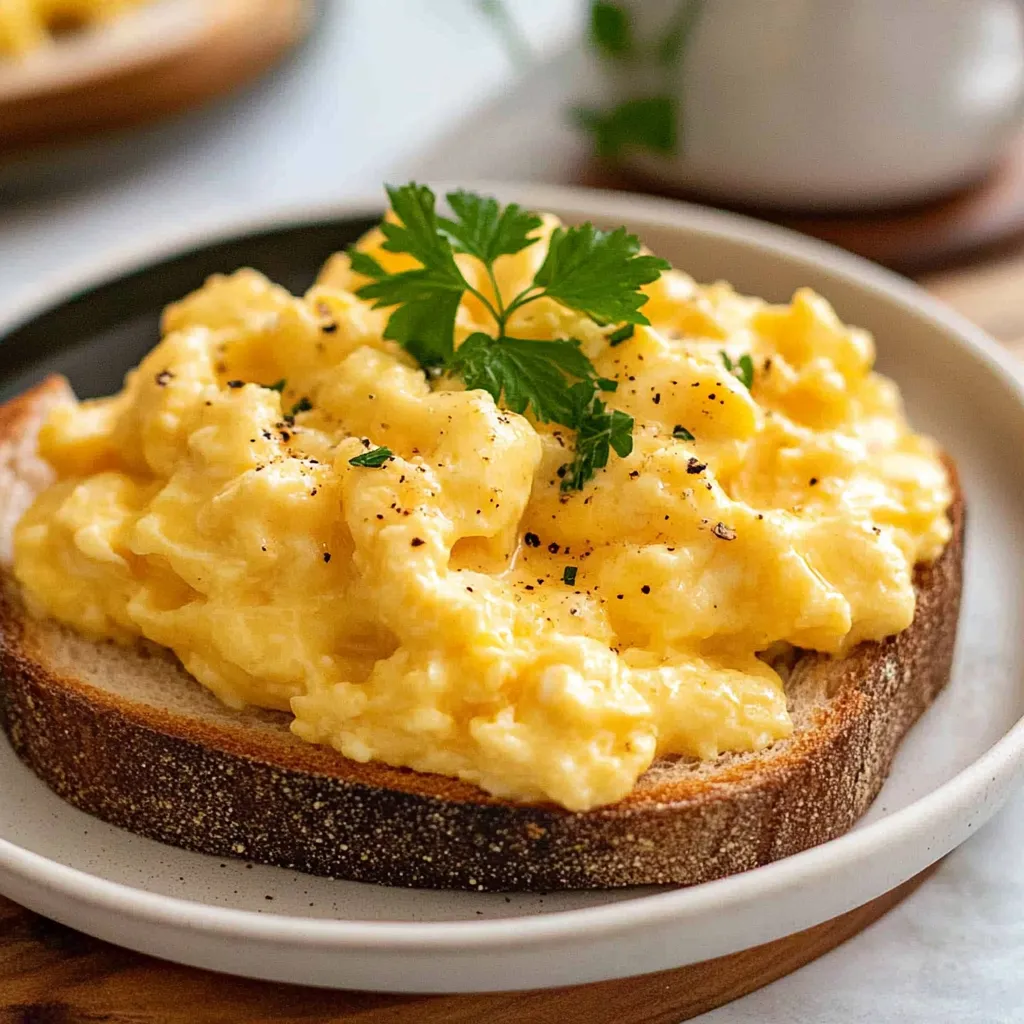Creamy scrambled eggs recipe 