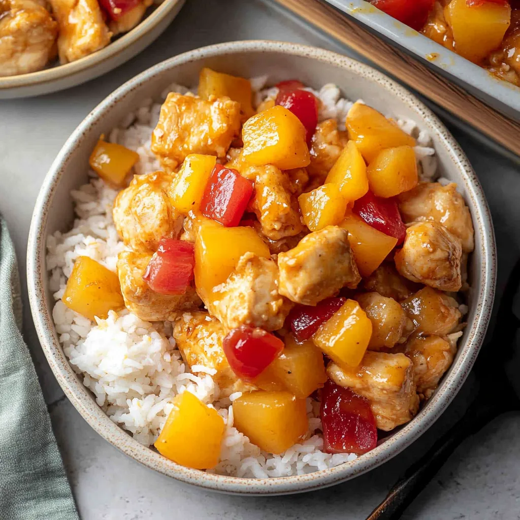 sheet pan chicken with pineapple