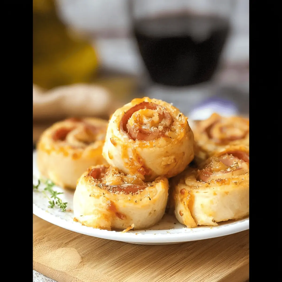 Bite-Sized Ham & Cheese Pizza Rolls