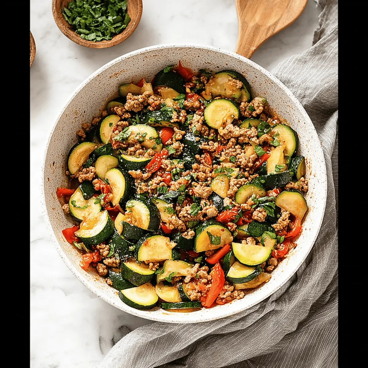 Easy Ground Turkey and Zucchini Skillet