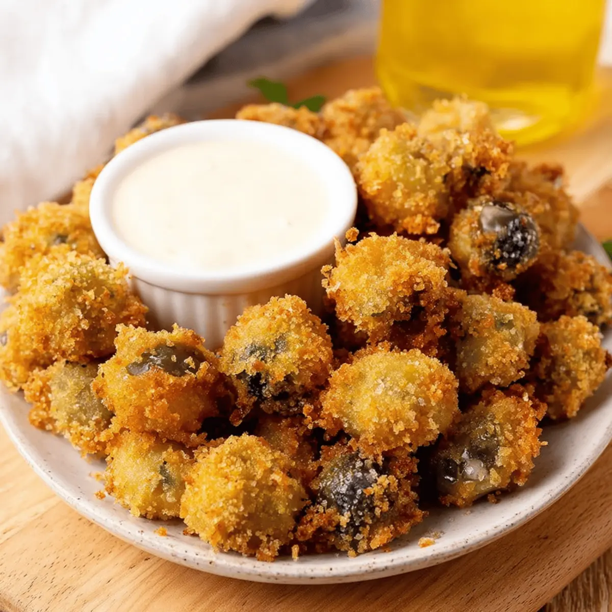 Fried Olives with Garlic Aioli