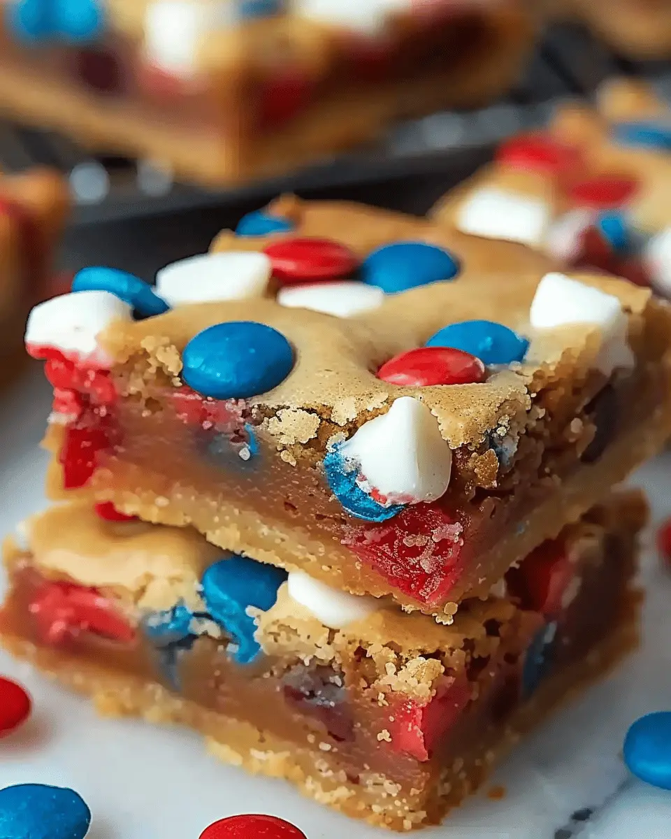 4th of July Cake-Mix Cookie Bars