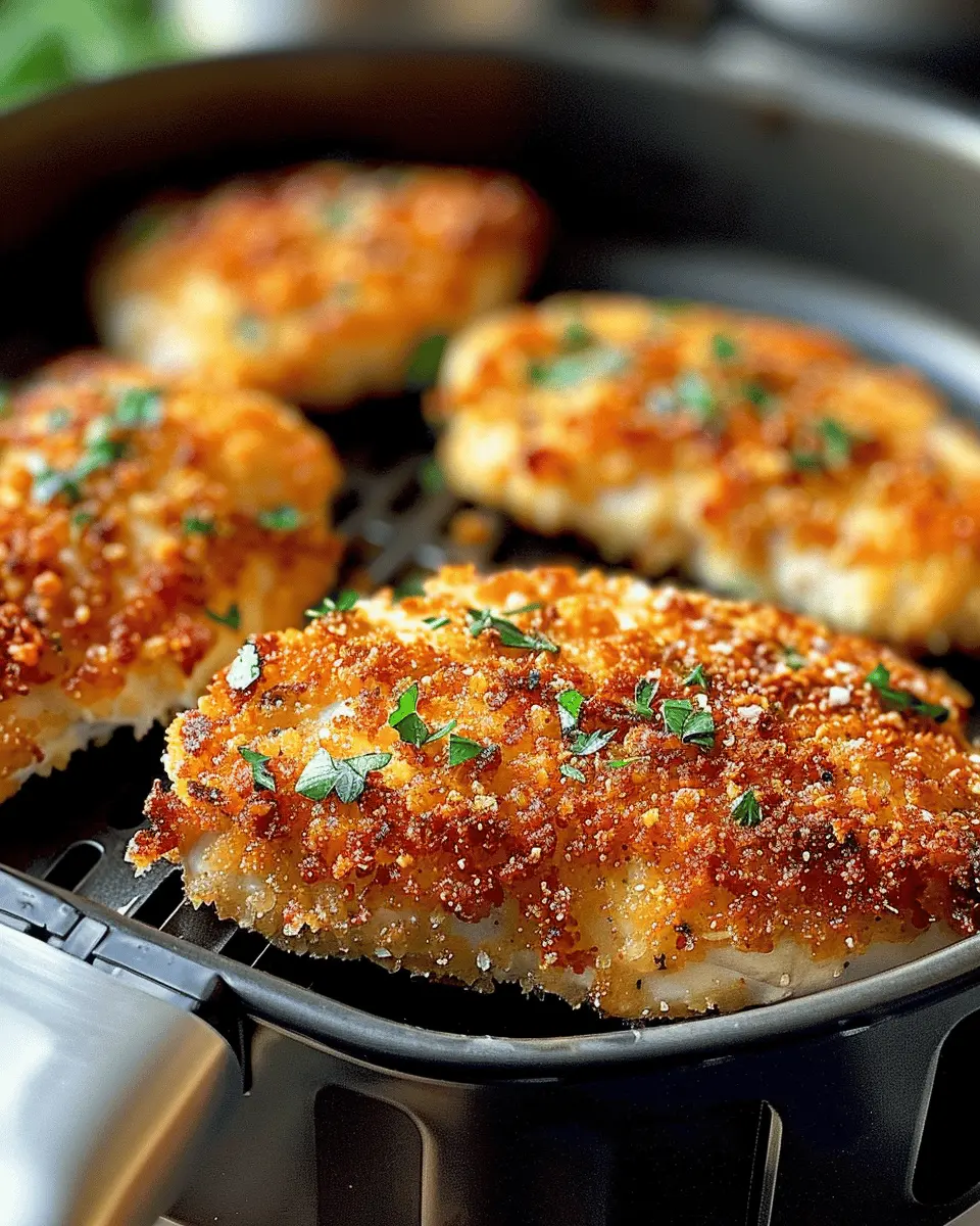 Air Fryer Parmesan Crusted Chicken