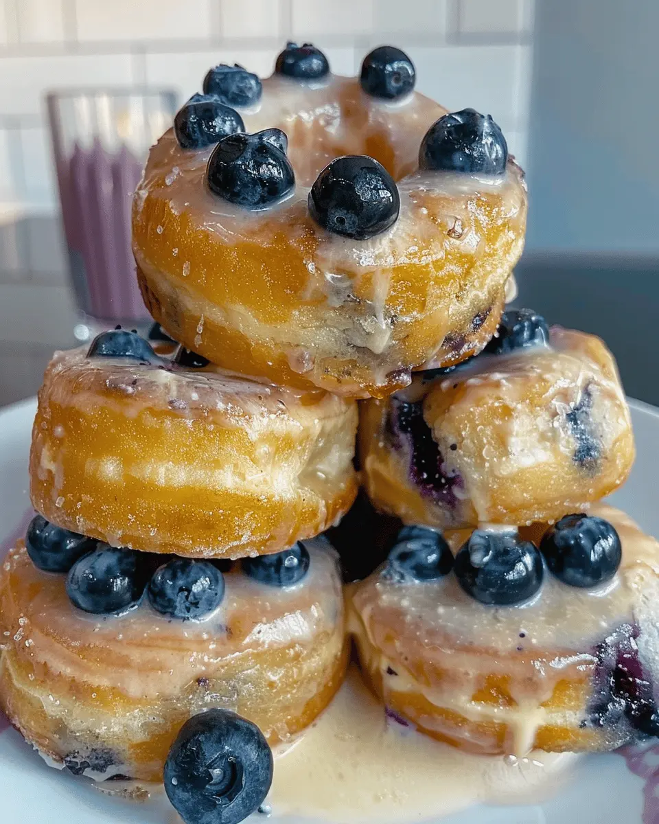 Baked Blueberry Donuts