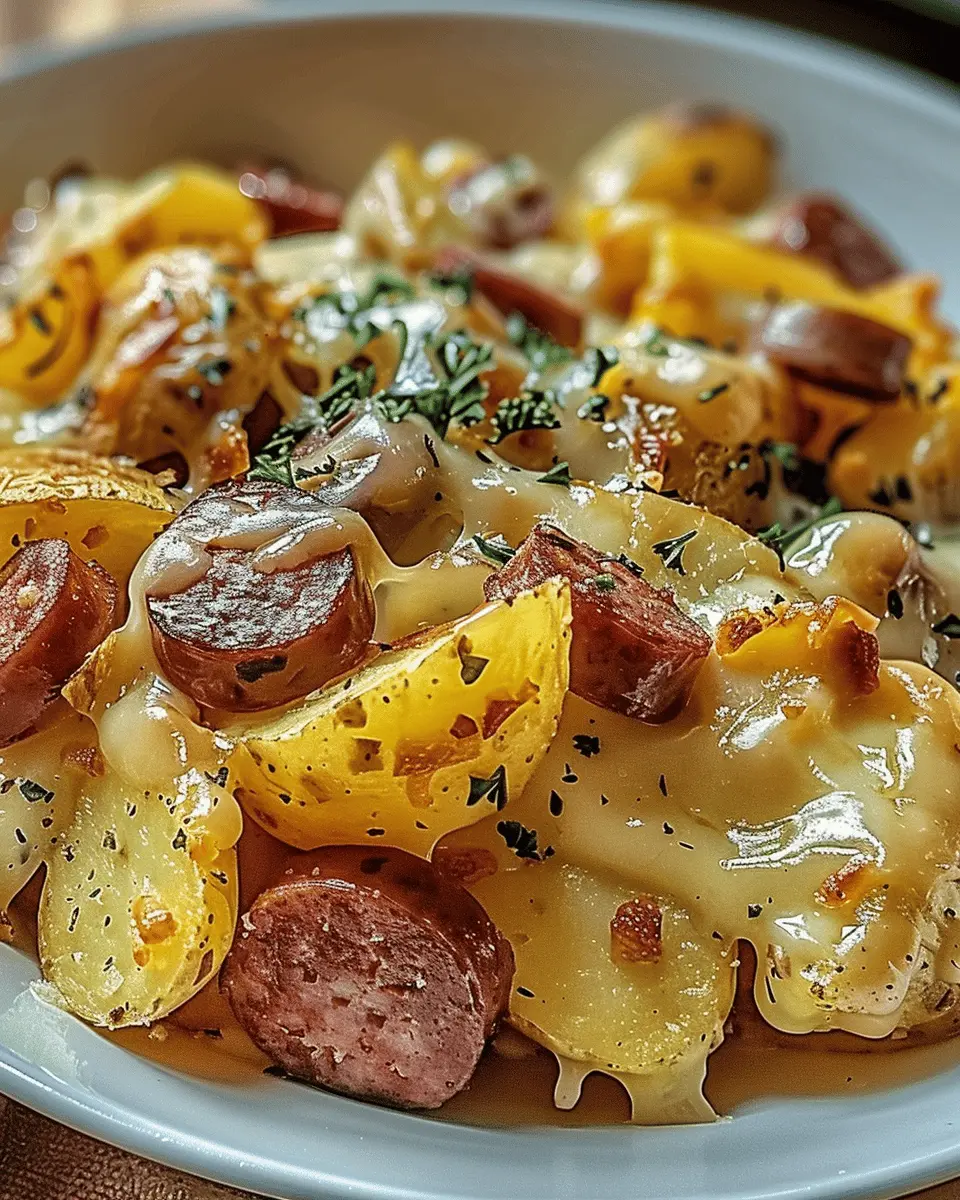 Cheesy Ranch Potatoes and Smoked Sausage