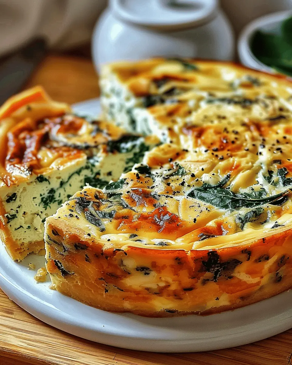 Cottage Cheese and Spinach Crustless Quiche