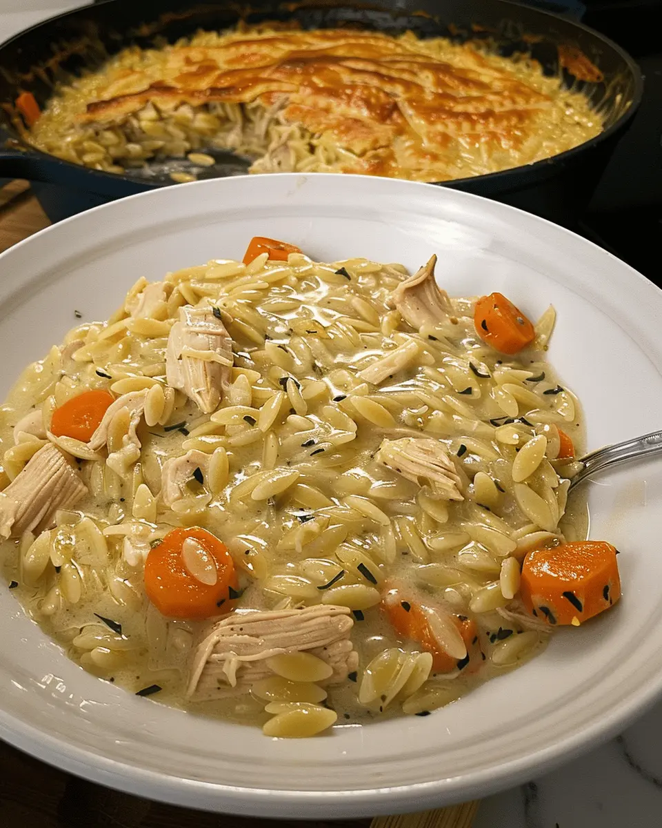 Creamy Chicken Pot Pie Orzo