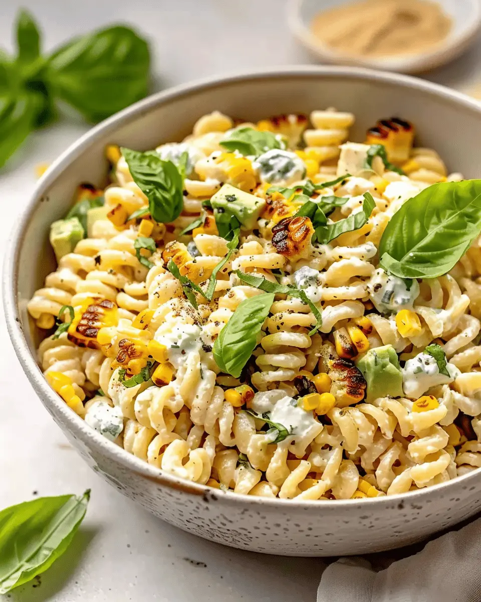 Creamy Street Corn Pasta Salad