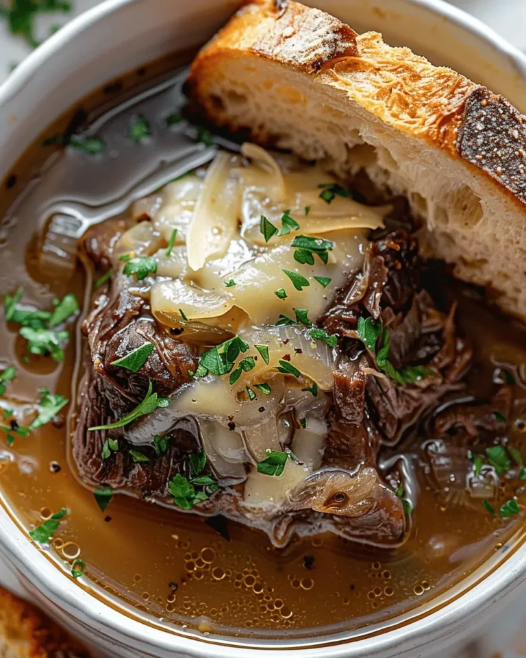 French Onion Beef Short Rib Soup