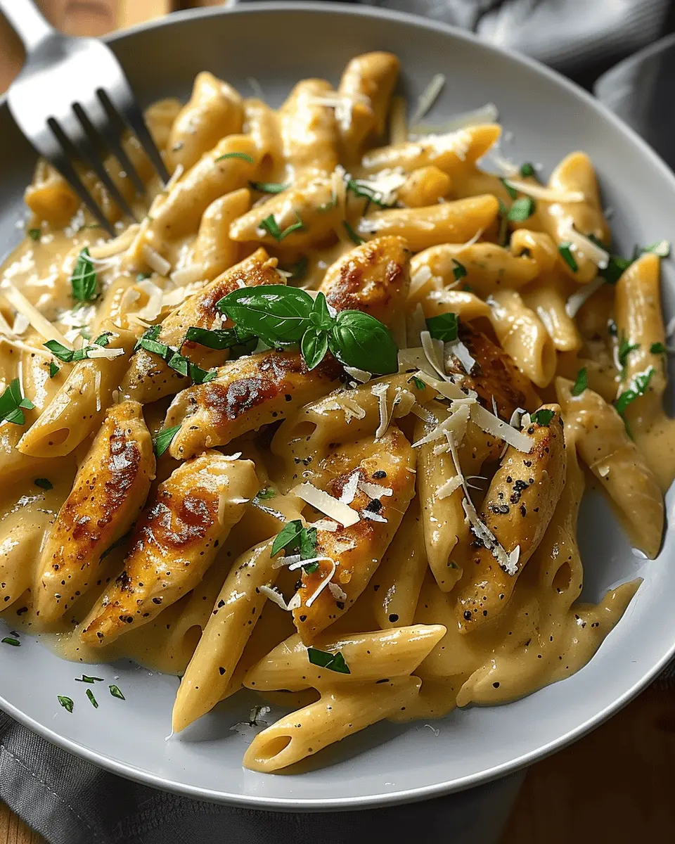 One Pan Garlic Parmesan Chicken Pasta