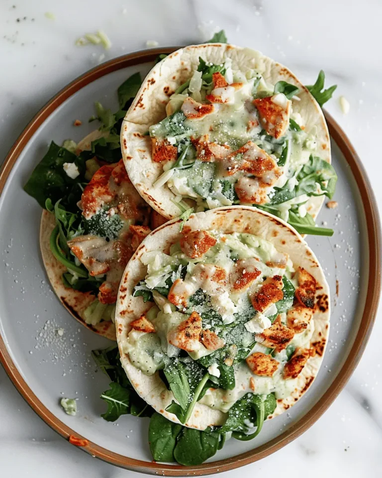 Smash Chicken Caesar Tacos