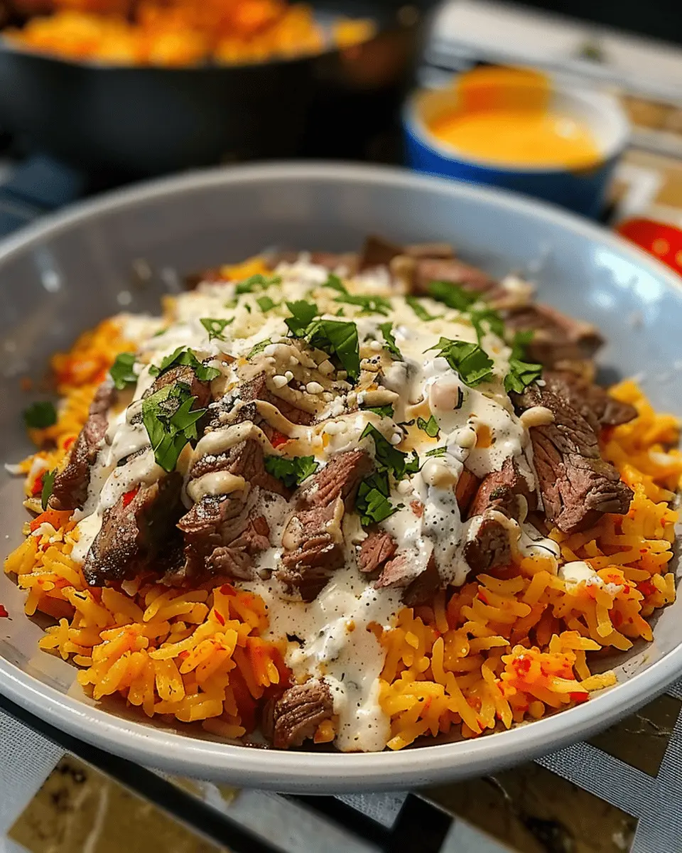 Steak Queso Rice