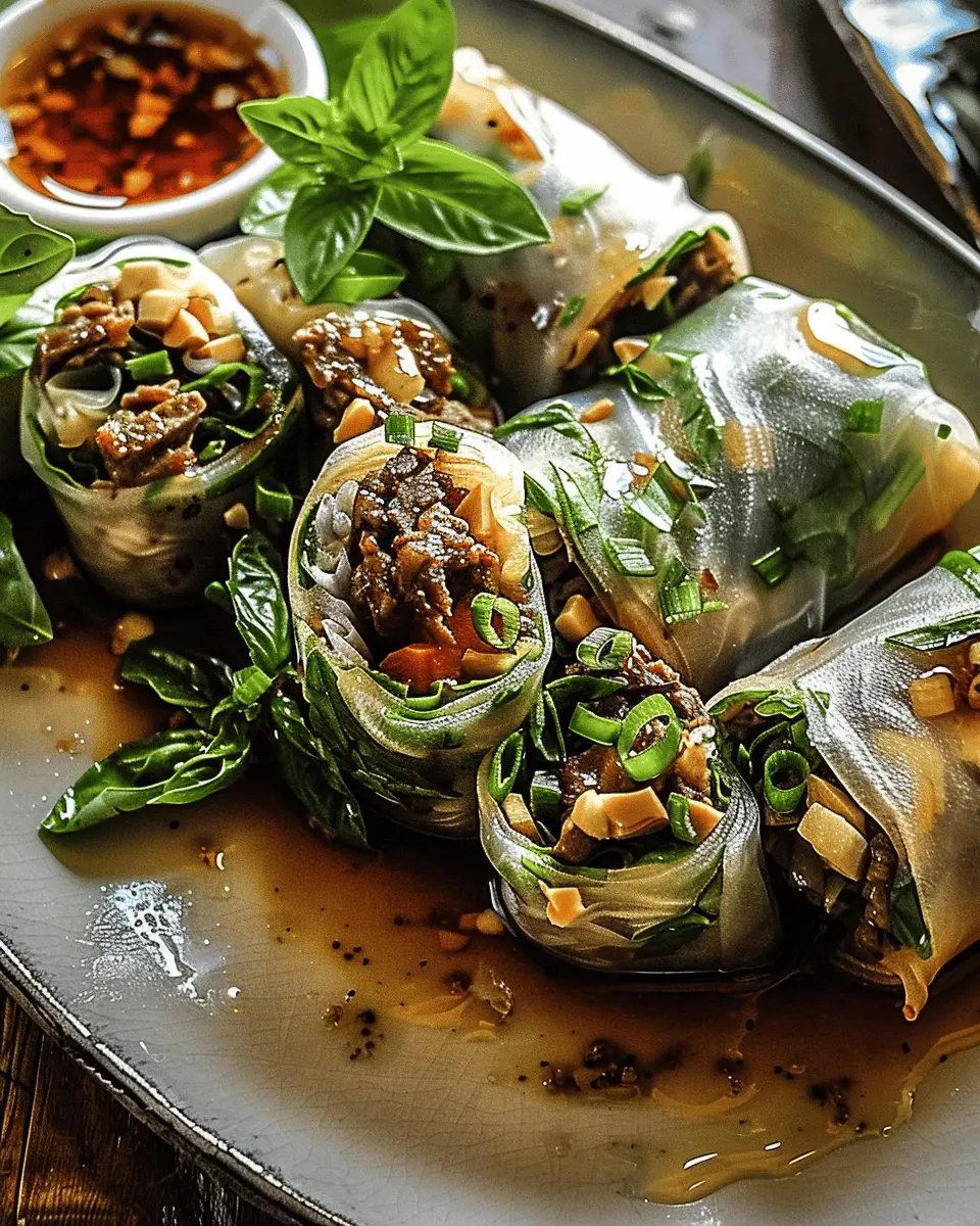 Thai Basil Beef Rolls