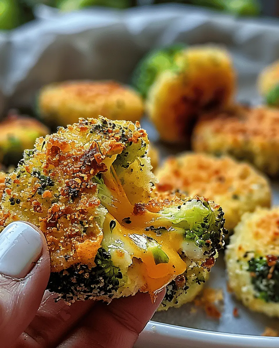 Crispy Broccoli Cheese Rounds