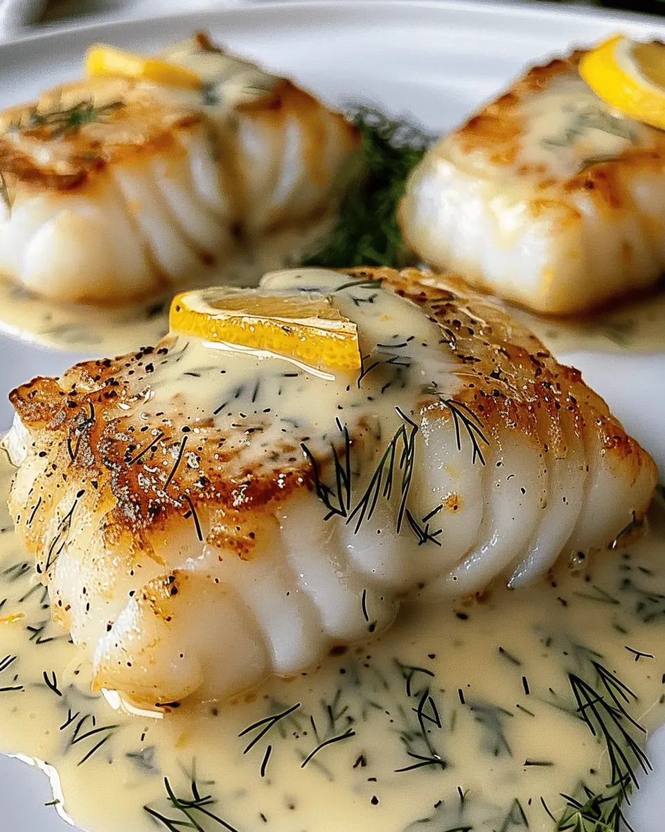 Baked Cod with Lemon-Dill Sauce