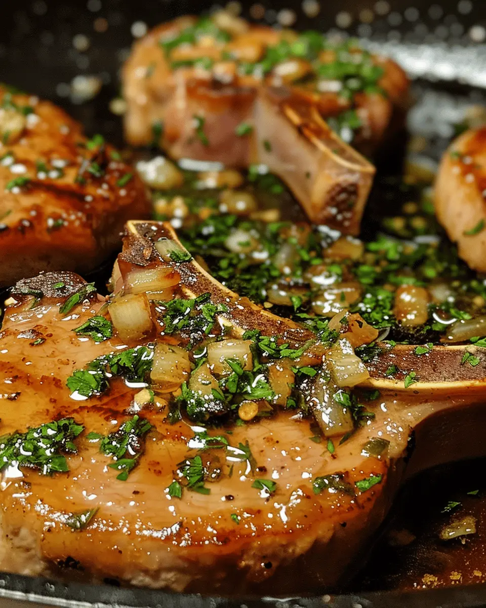 Garlic Butter Pan Seared Pork Chops
