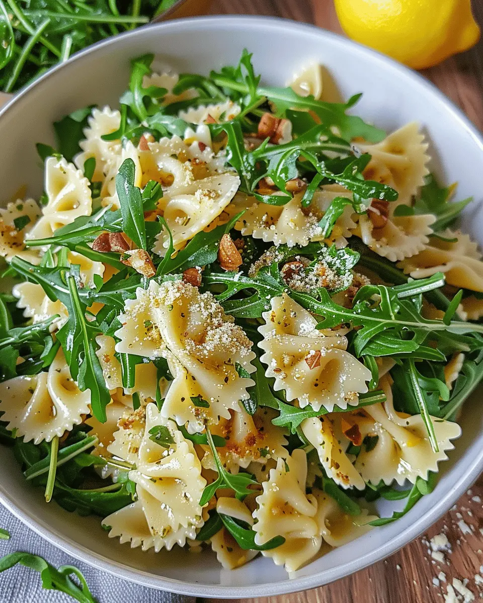 Lemon Arugula Pasta Salad