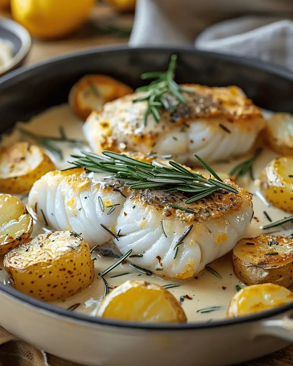 Cod & Potatoes in Rosemary Cream Sauce