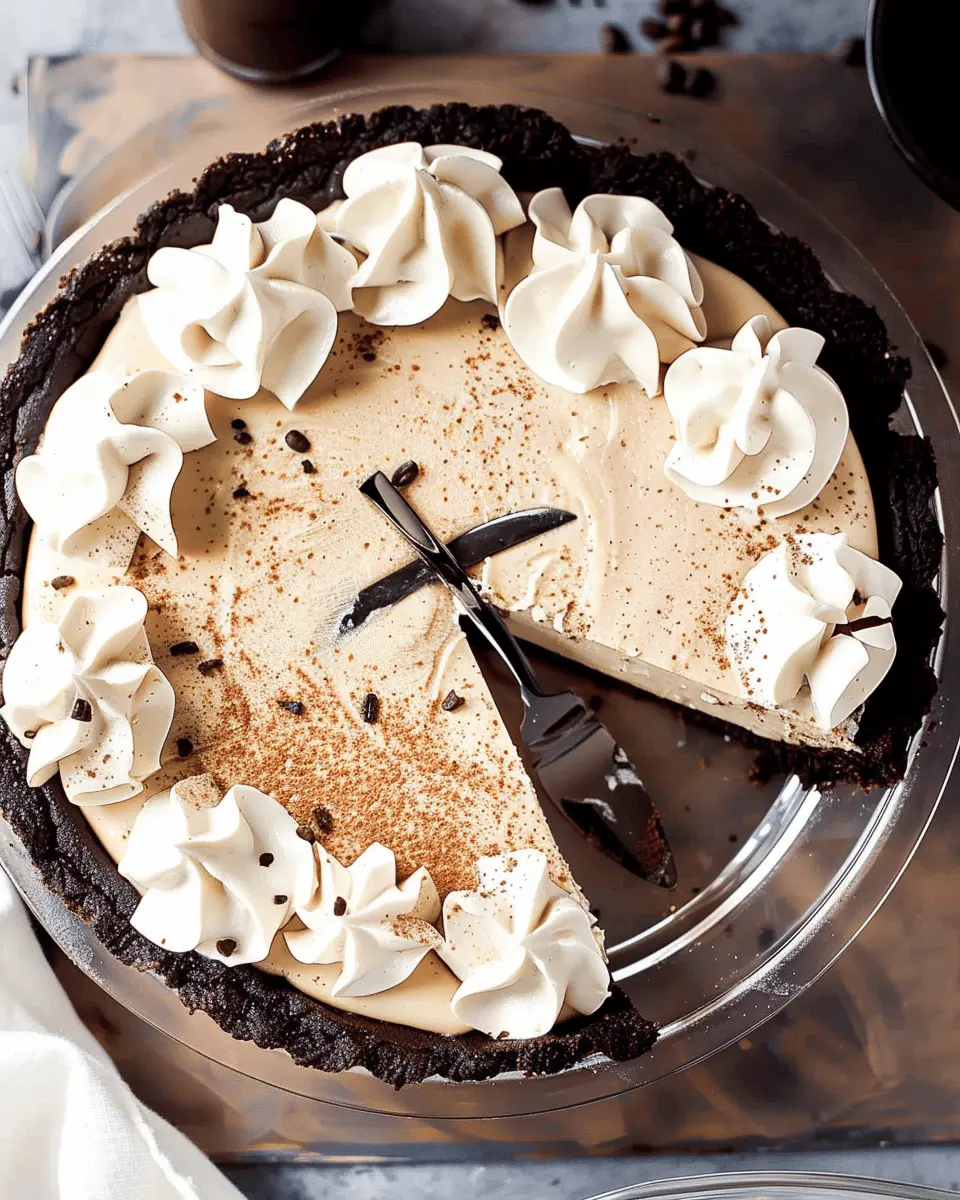Creamy frozen Coffee Pie