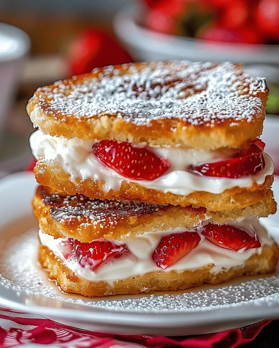 Fried Strawberry Cheesecake Sandwiches