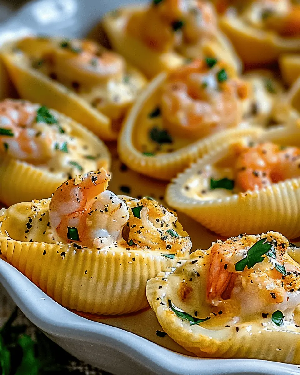 Creamy Seafood Stuffed Shells
