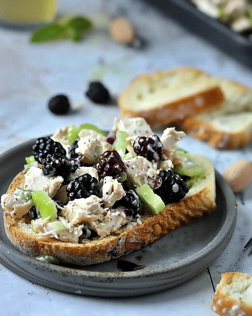 Low Carb Blackberry Cottage Cheese Chicken Salad
