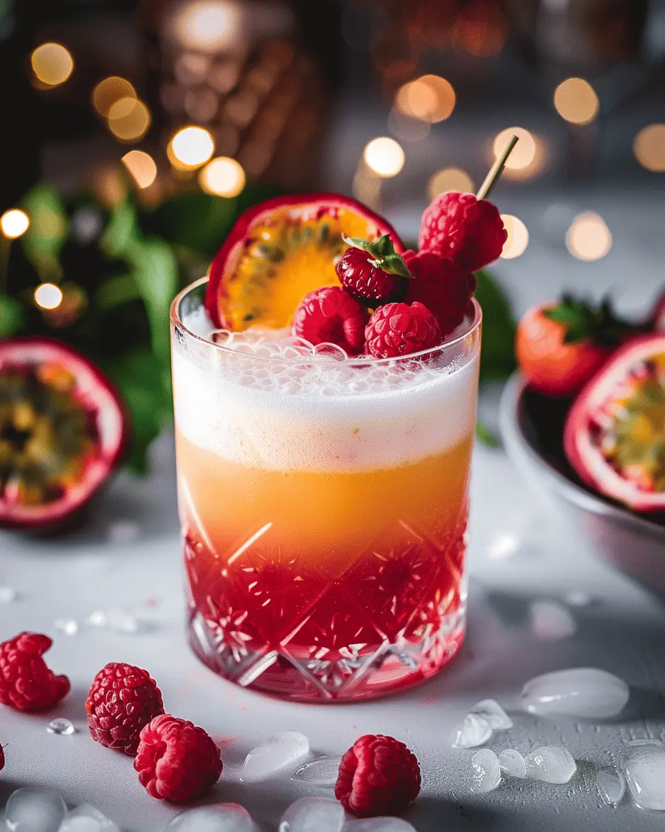 Raspberry Passionfruit Tequila Sour