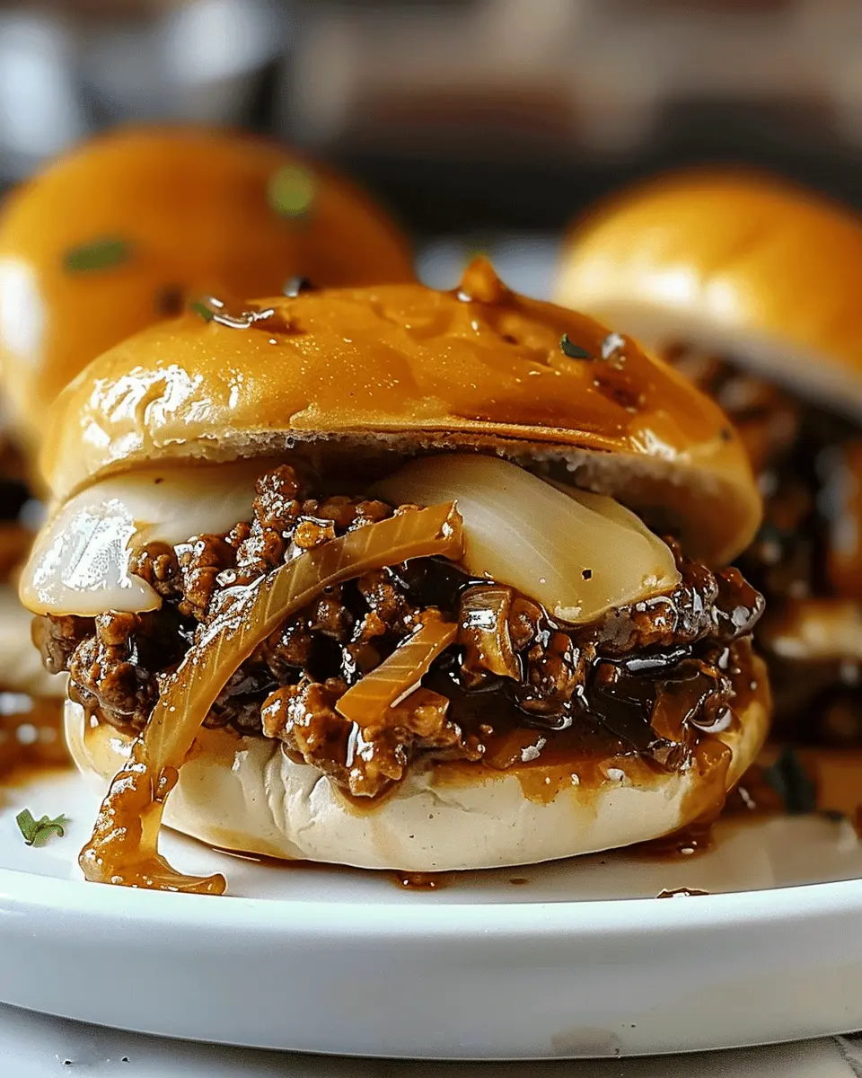 French Onion Beef Sloppy Joes