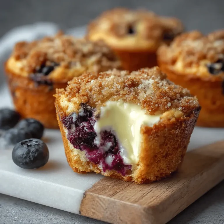 Blueberry Cheesecake Crumble Muffins