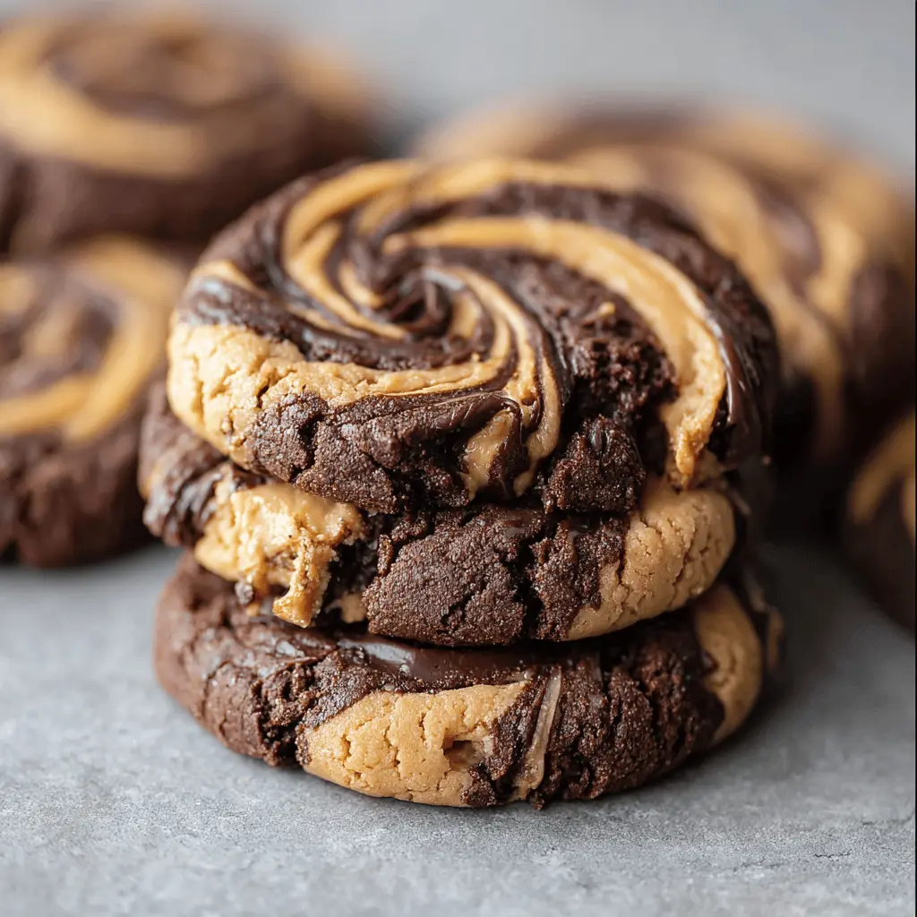 Chocolate-Peanut Butter Swirl Cookies