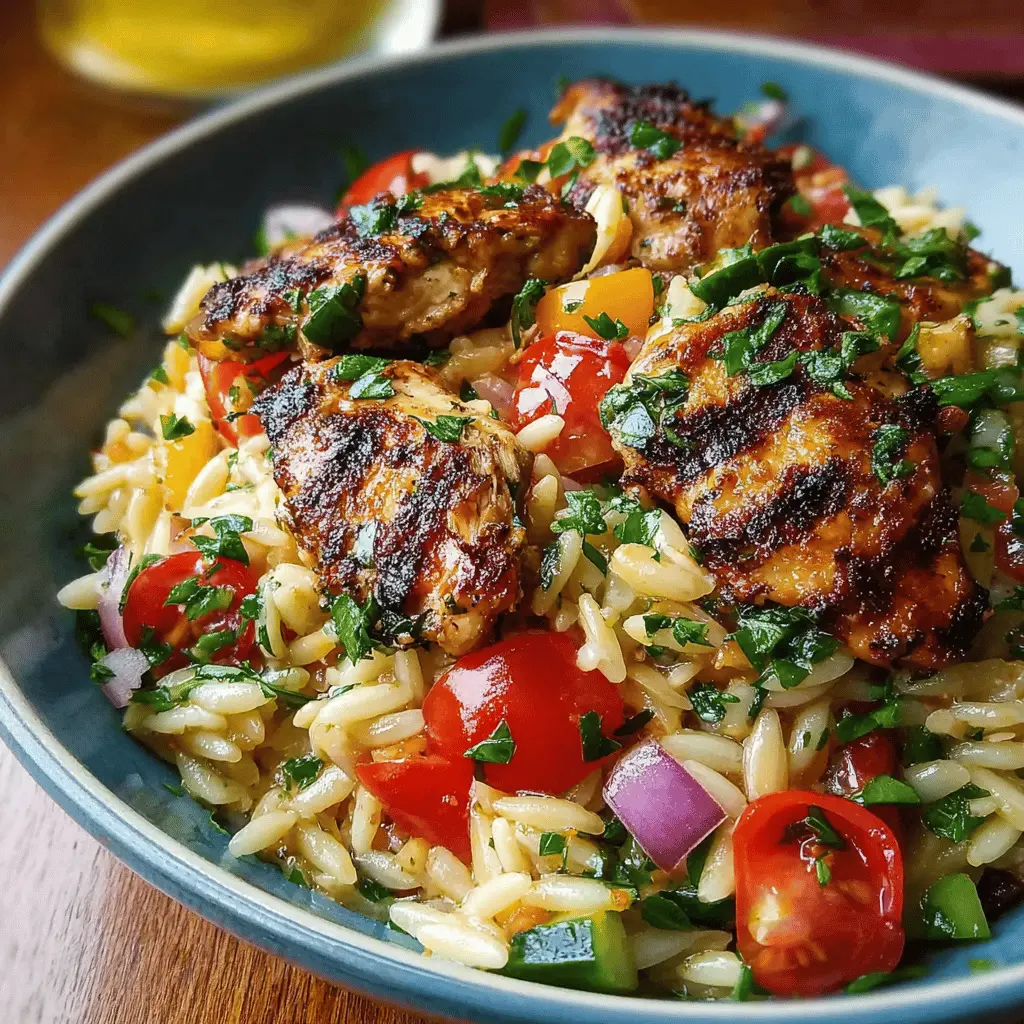 Flavorful Mediterranean Chicken Orzo