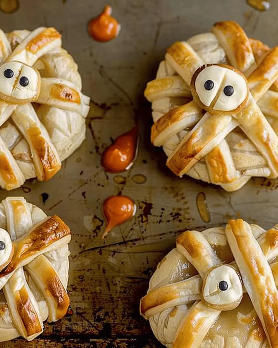 Halloween Baked Cheese Mummies