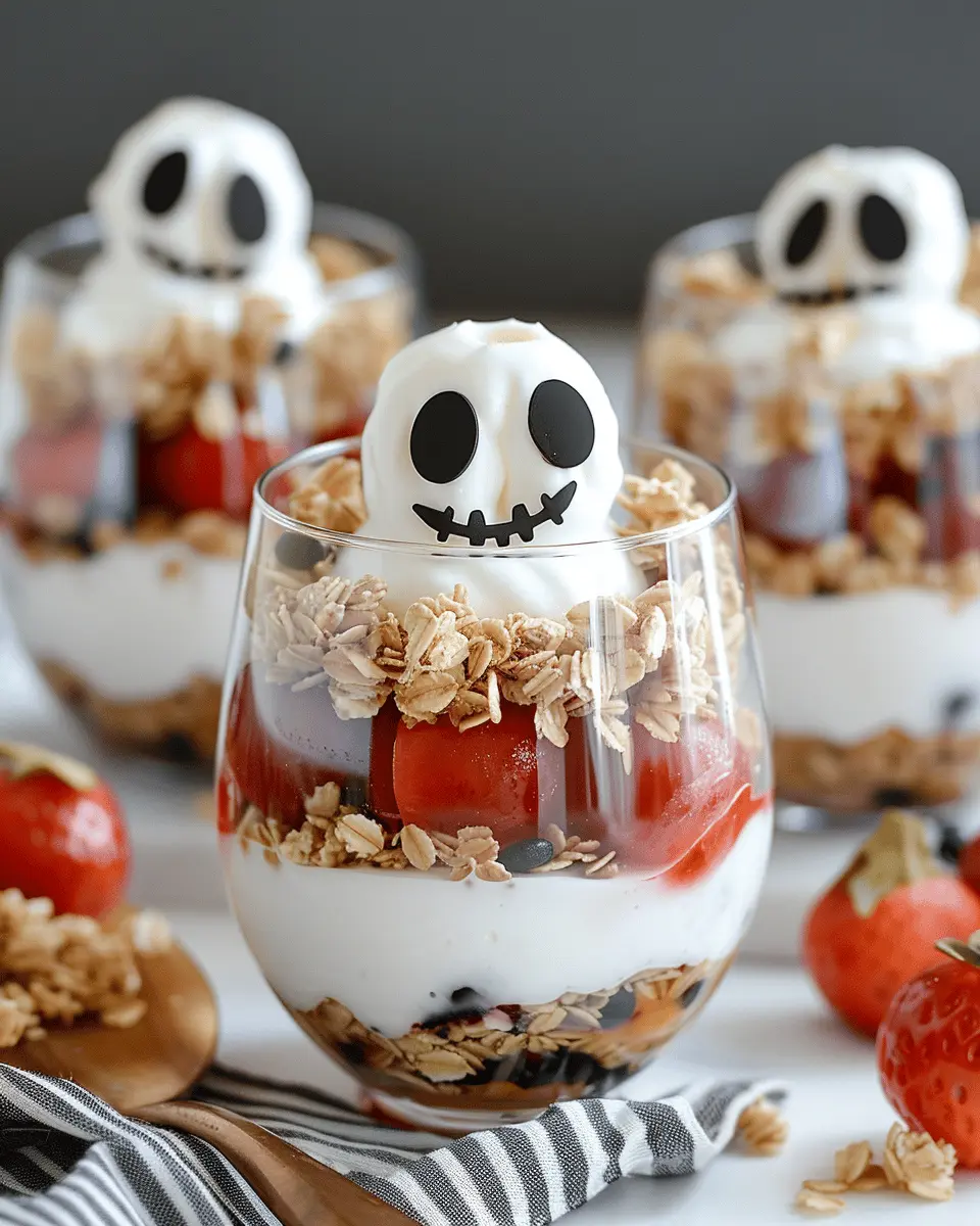 Halloween Ghostly Yogurt Parfaits