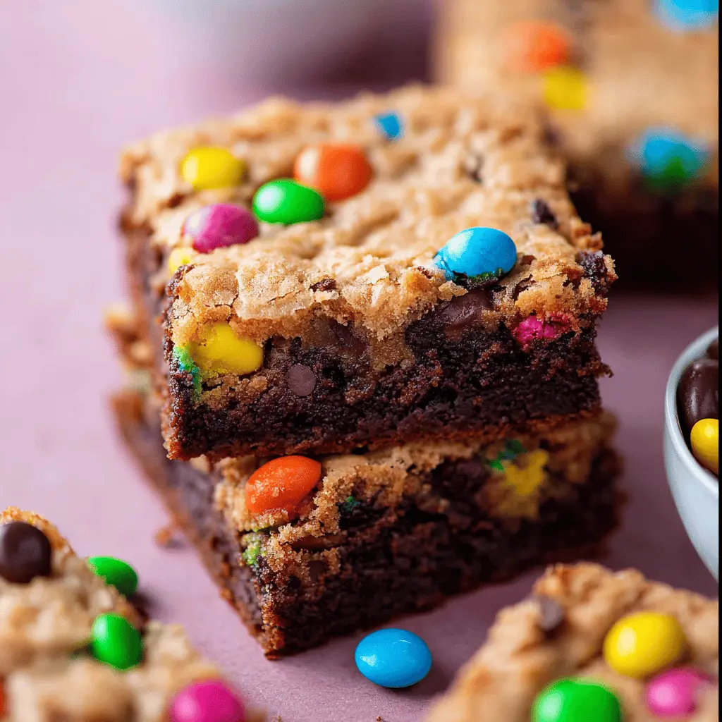 Monster Cookie Fudgy Brownies