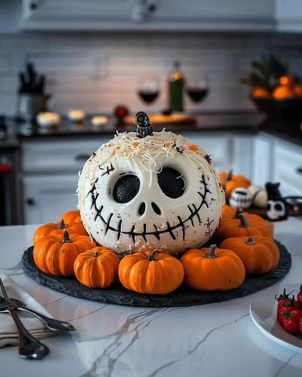 Skellington Cheese Ball Appetizer