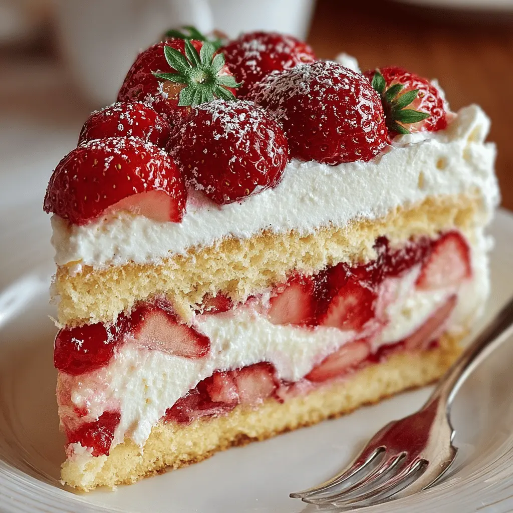 Strawberries and Cream Cake
