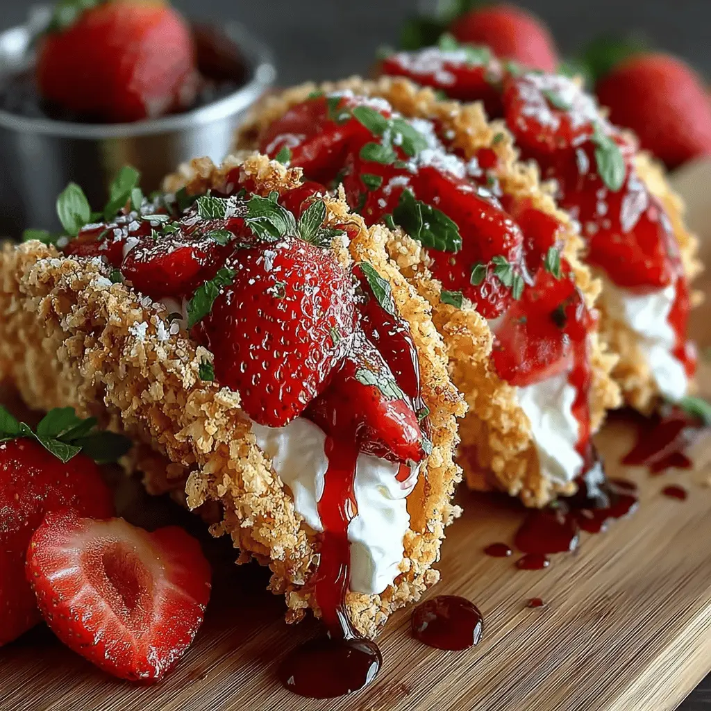 Strawberry Crunch Cheesecake Tacos