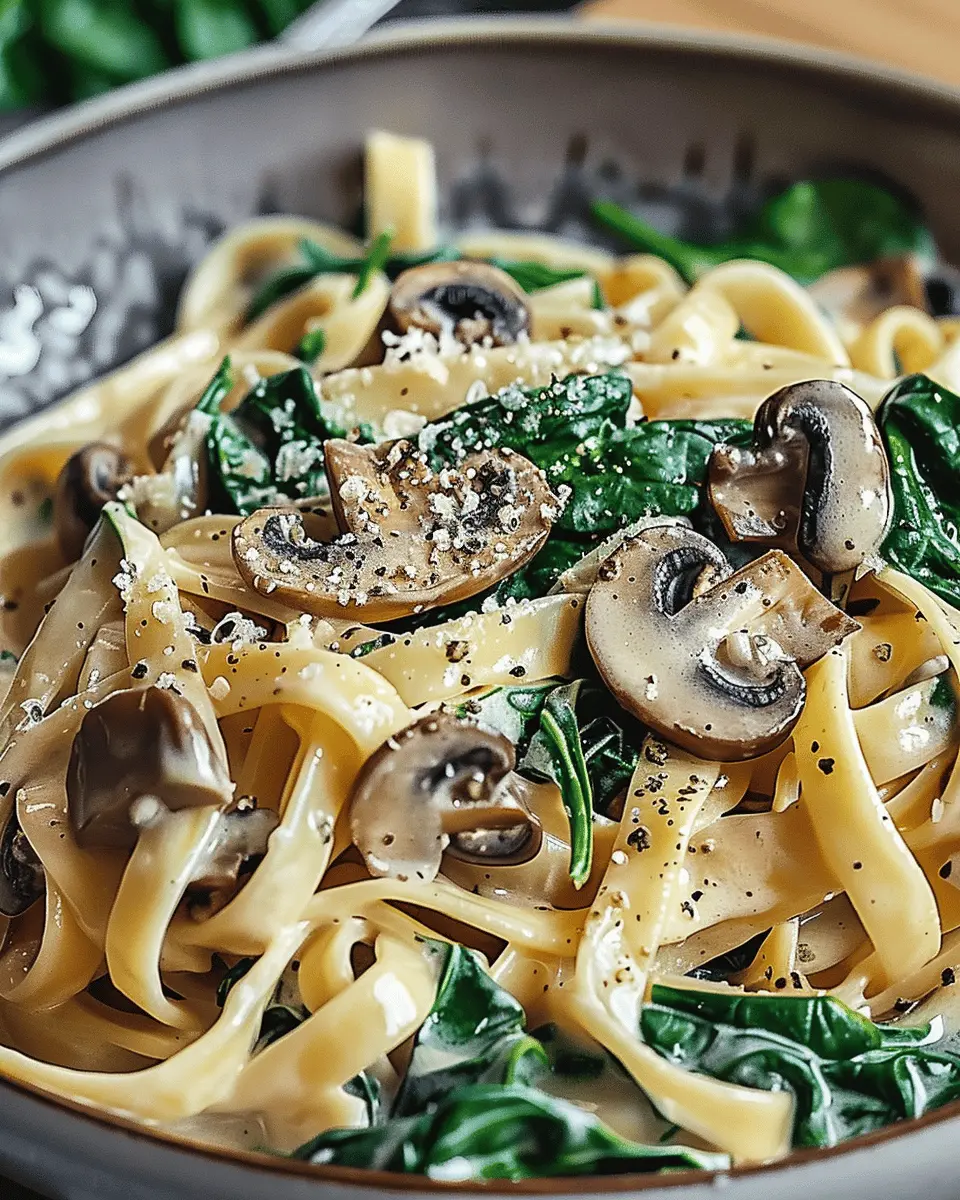 Spinach Mushroom Pasta