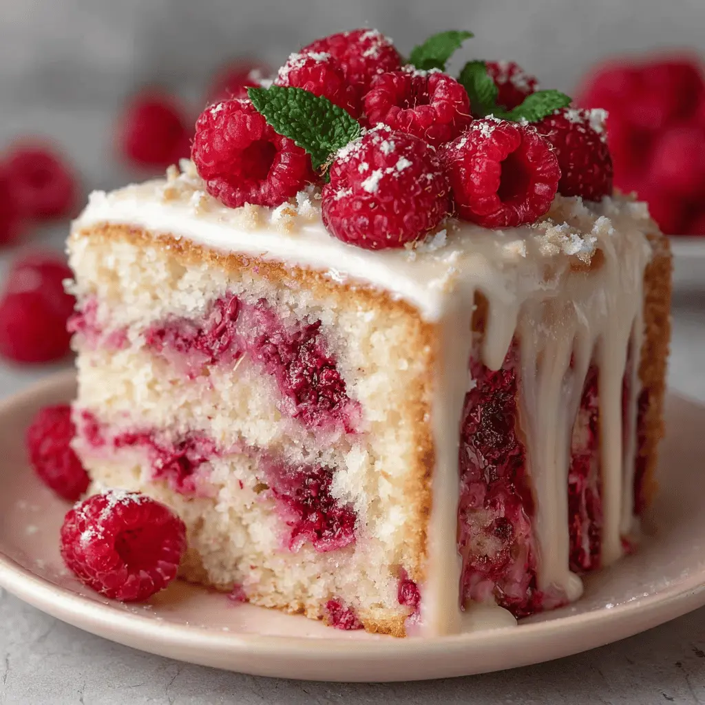 White Chocolate Raspberry Cake