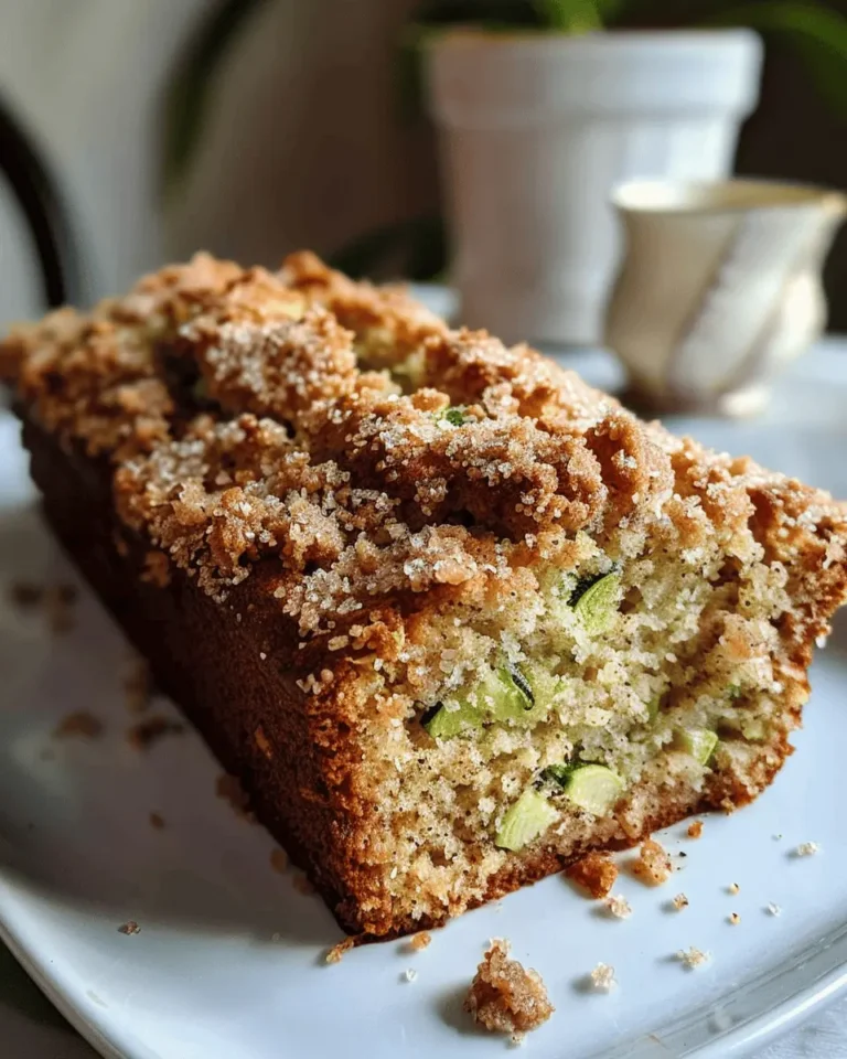 Bakery-Style Zucchini Bread with Cinnamon Streusel