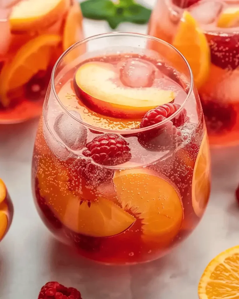 Chilled Peach Moscato Sangria
