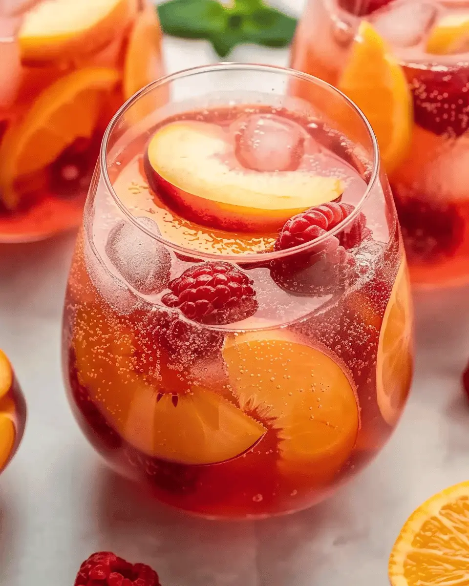 Chilled Peach Moscato Sangria