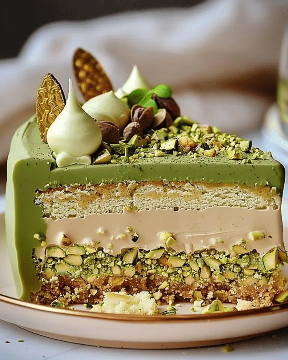 Pistachio Dacquoise Cake