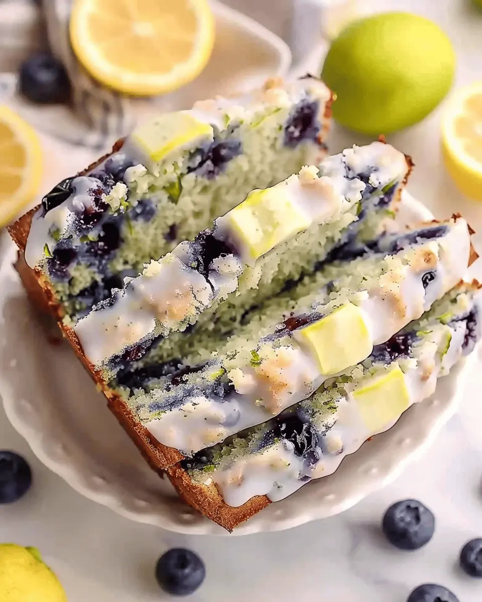 Blueberry Zucchini Bread with a Lemon Glaze