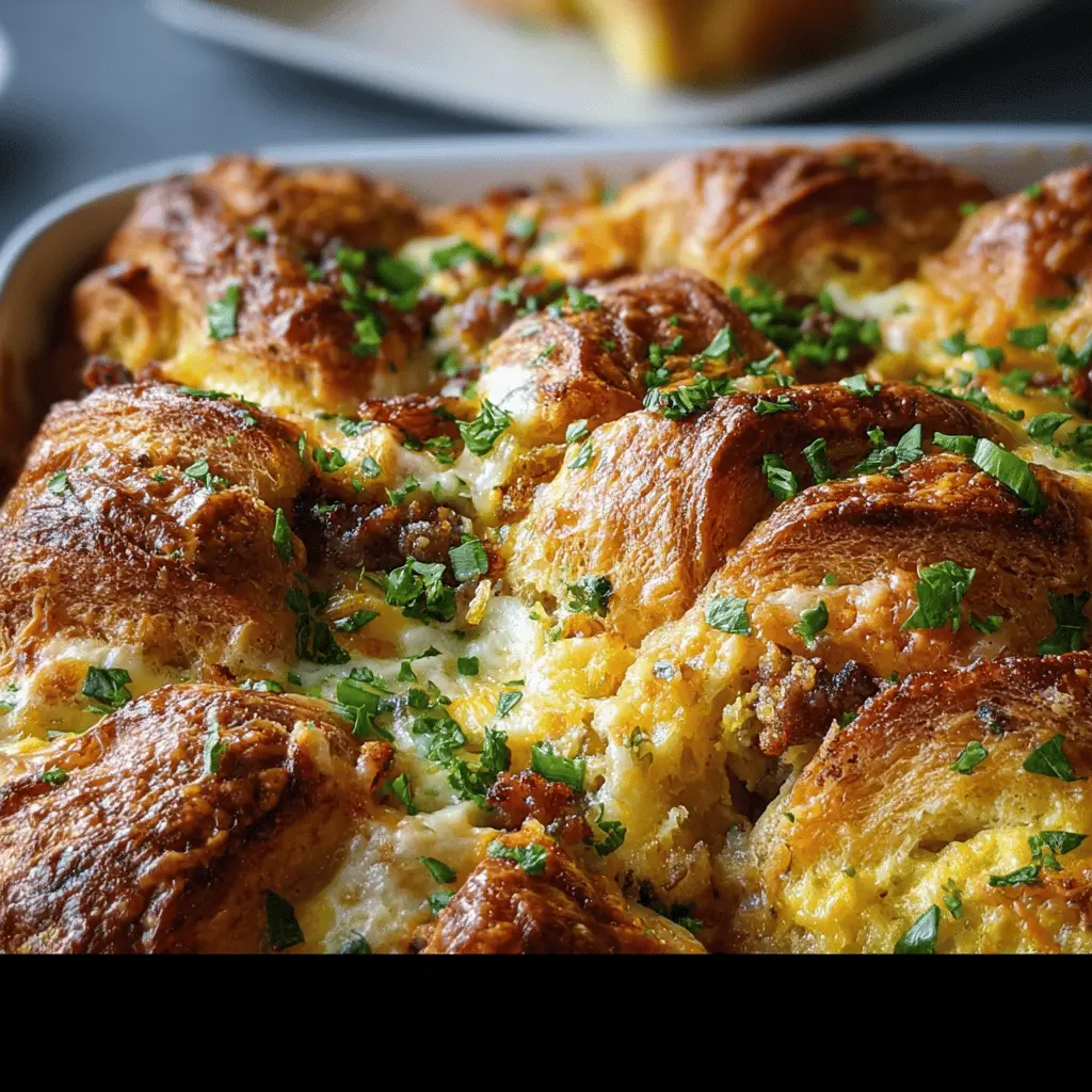 Croissant Breakfast Casserole